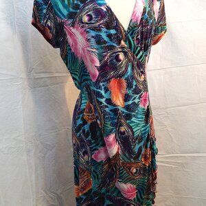 Joseph Ribkoff Vintage Peacock Feather Dress - Sz. 10